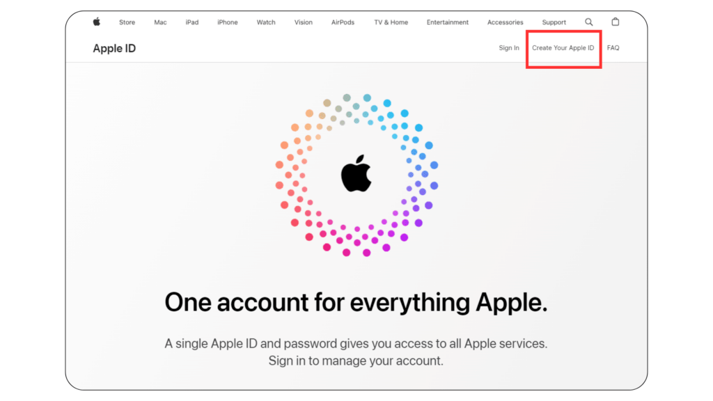 How to create an Apple ID using official Apple ID website